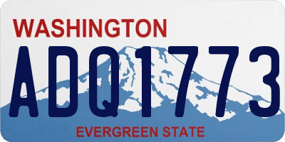 WA license plate ADQ1773