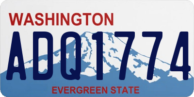 WA license plate ADQ1774