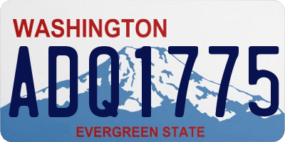 WA license plate ADQ1775