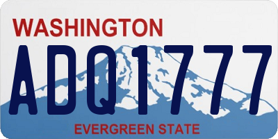 WA license plate ADQ1777