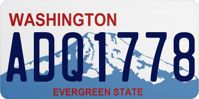 WA license plate ADQ1778