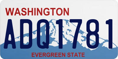 WA license plate ADQ1781