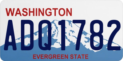 WA license plate ADQ1782