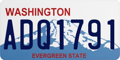 WA license plate ADQ1791