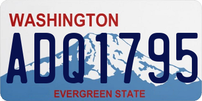 WA license plate ADQ1795