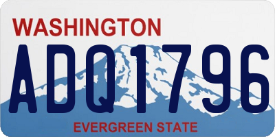 WA license plate ADQ1796