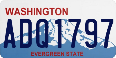 WA license plate ADQ1797