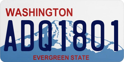 WA license plate ADQ1801