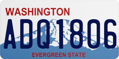 WA license plate ADQ1806