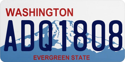 WA license plate ADQ1808