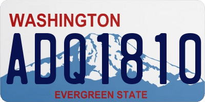 WA license plate ADQ1810