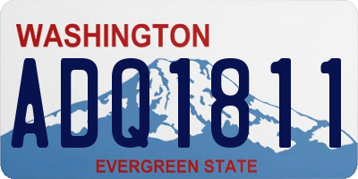 WA license plate ADQ1811