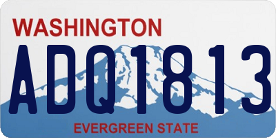 WA license plate ADQ1813