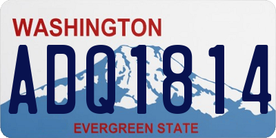 WA license plate ADQ1814