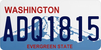 WA license plate ADQ1815