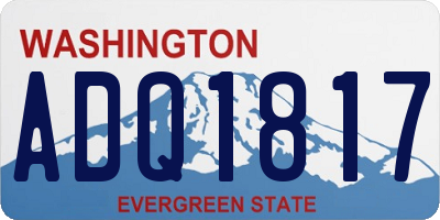 WA license plate ADQ1817