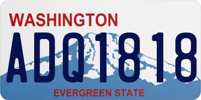 WA license plate ADQ1818