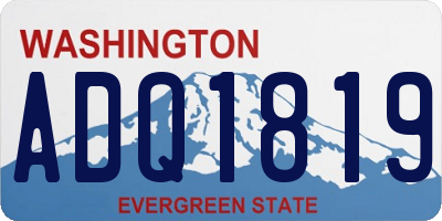 WA license plate ADQ1819