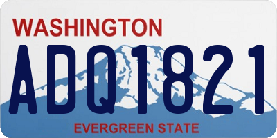 WA license plate ADQ1821