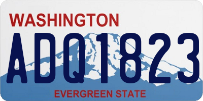 WA license plate ADQ1823