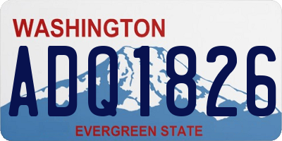 WA license plate ADQ1826