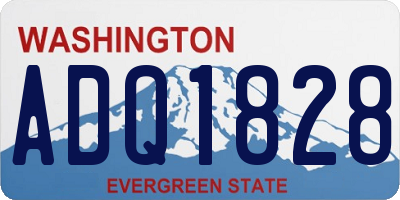 WA license plate ADQ1828