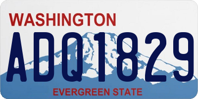 WA license plate ADQ1829