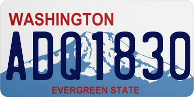 WA license plate ADQ1830