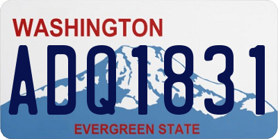 WA license plate ADQ1831