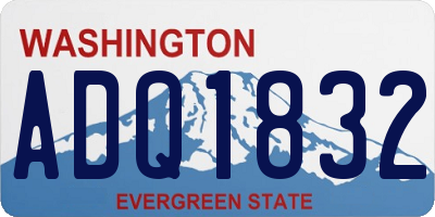 WA license plate ADQ1832
