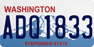 WA license plate ADQ1833