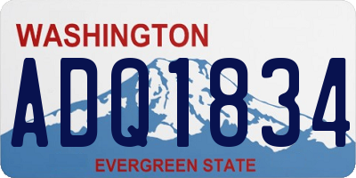 WA license plate ADQ1834