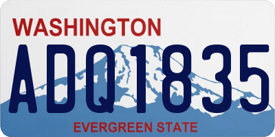 WA license plate ADQ1835