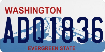 WA license plate ADQ1836