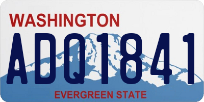 WA license plate ADQ1841