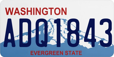 WA license plate ADQ1843