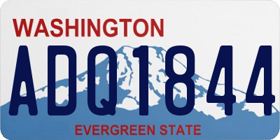 WA license plate ADQ1844