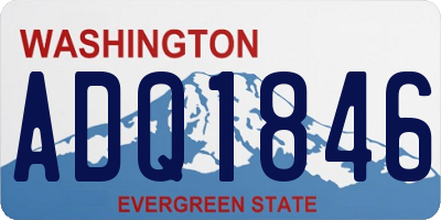 WA license plate ADQ1846
