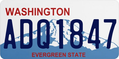 WA license plate ADQ1847