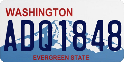 WA license plate ADQ1848