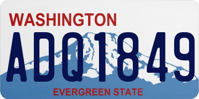 WA license plate ADQ1849
