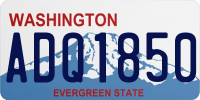 WA license plate ADQ1850