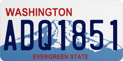 WA license plate ADQ1851