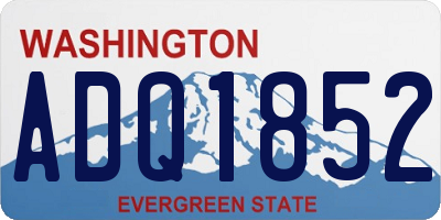 WA license plate ADQ1852