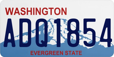WA license plate ADQ1854