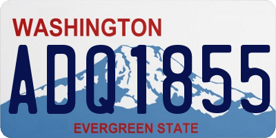 WA license plate ADQ1855