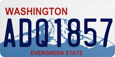 WA license plate ADQ1857