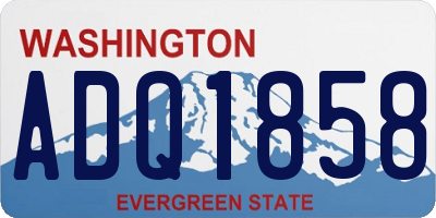 WA license plate ADQ1858