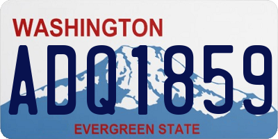 WA license plate ADQ1859