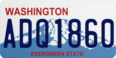 WA license plate ADQ1860